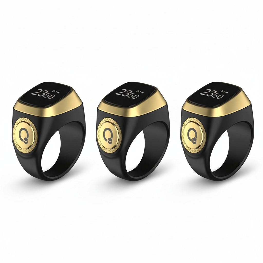 Digital Zikr Ring – Smart Dhikr Counter with Prayer Time Alerts