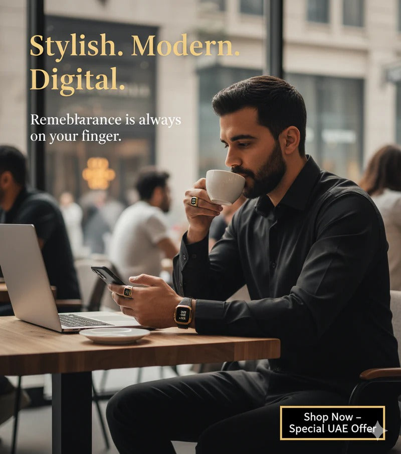 Digital Zikr Ring – Smart Dhikr Counter with Prayer Time Alerts