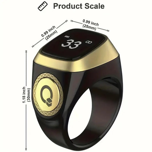 Digital Zikr Ring – Smart Dhikr Counter with Prayer Time Alerts
